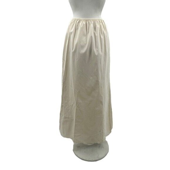 Deena Other - Vintage 1950s Deena Women's L Slip Skirt Full Length Ivory Nylon USA